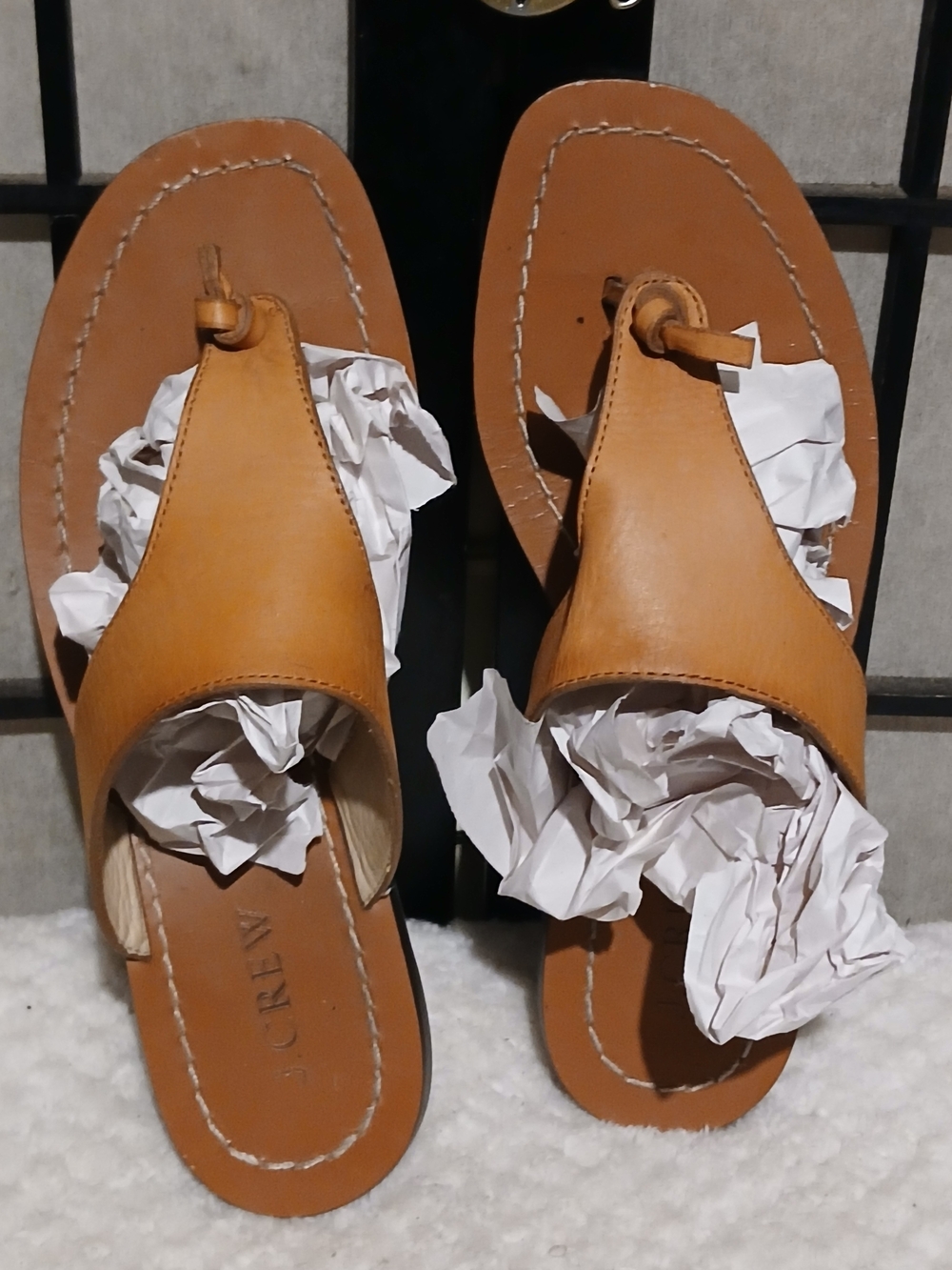J.Crew Tan Leather Thong Sandals - Picture 5 of 7
